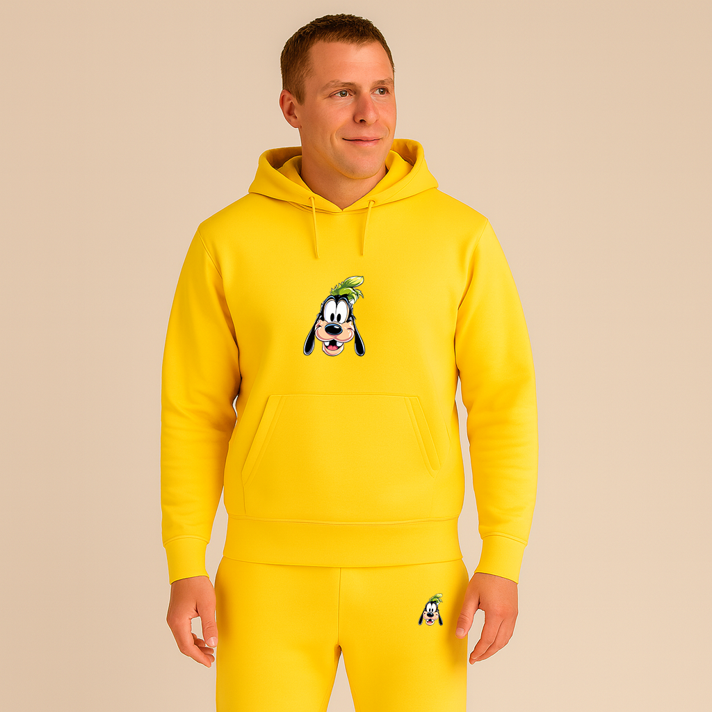 Men's Goofy Disney Smiley Face Hoodie Joggers Set