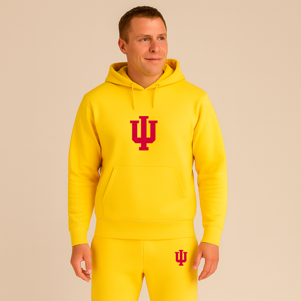 Men's Indiana Hoosiers Logo Hoodie Joggers Set
