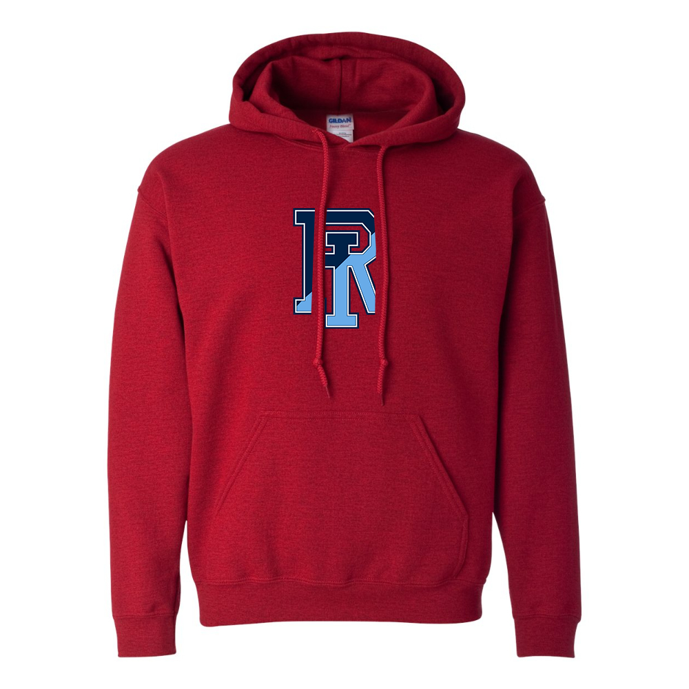 Men's Rhode Island Rams Logo Gildan  Heavy Blend Hooded Sweatshirt