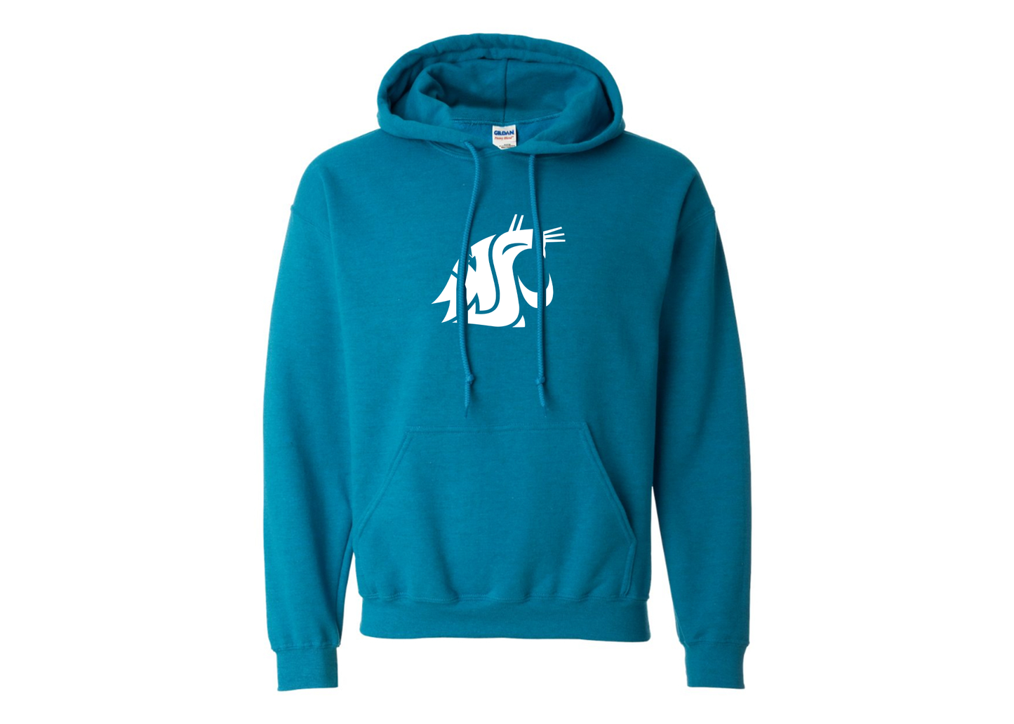 Men's Washington State Cougars Gildan  Heavy Blend Hooded Sweatshirt