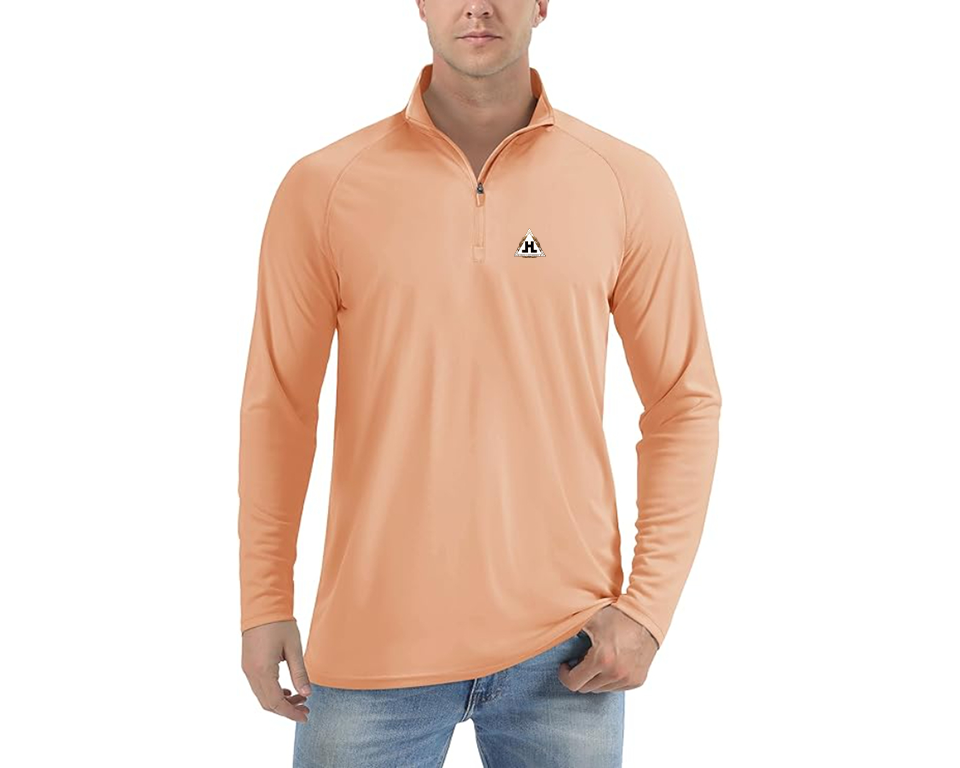 Men’s Hansa Logo Lightweight Quarter-Zip Athletic Shirt Long Sleeve Performance Wear