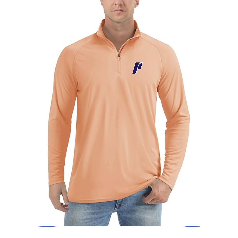 Men's Portland Pilots Logo Lightweight Quarter-Zip Athletic Shirt Long Sleeve Performance Wear
