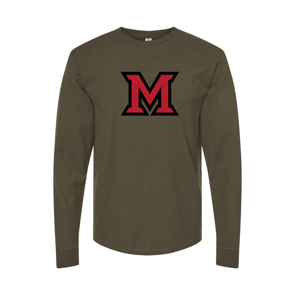 Men's Miami Ohio RedHawks Logo Long Sleeve T-Shirt