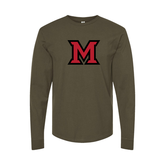 Men's Miami Ohio RedHawks Logo Long Sleeve T-Shirt