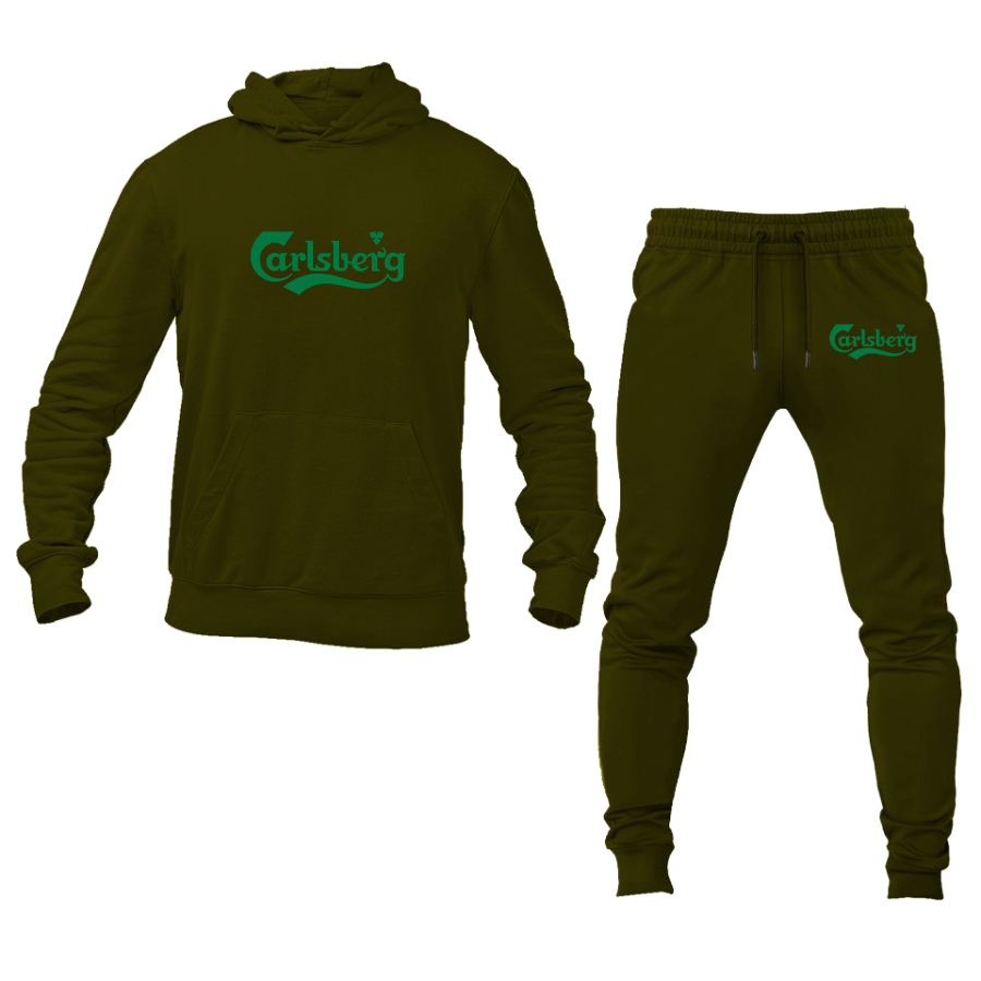 Men's Carlsbery Logo Hoodie Joggers Set