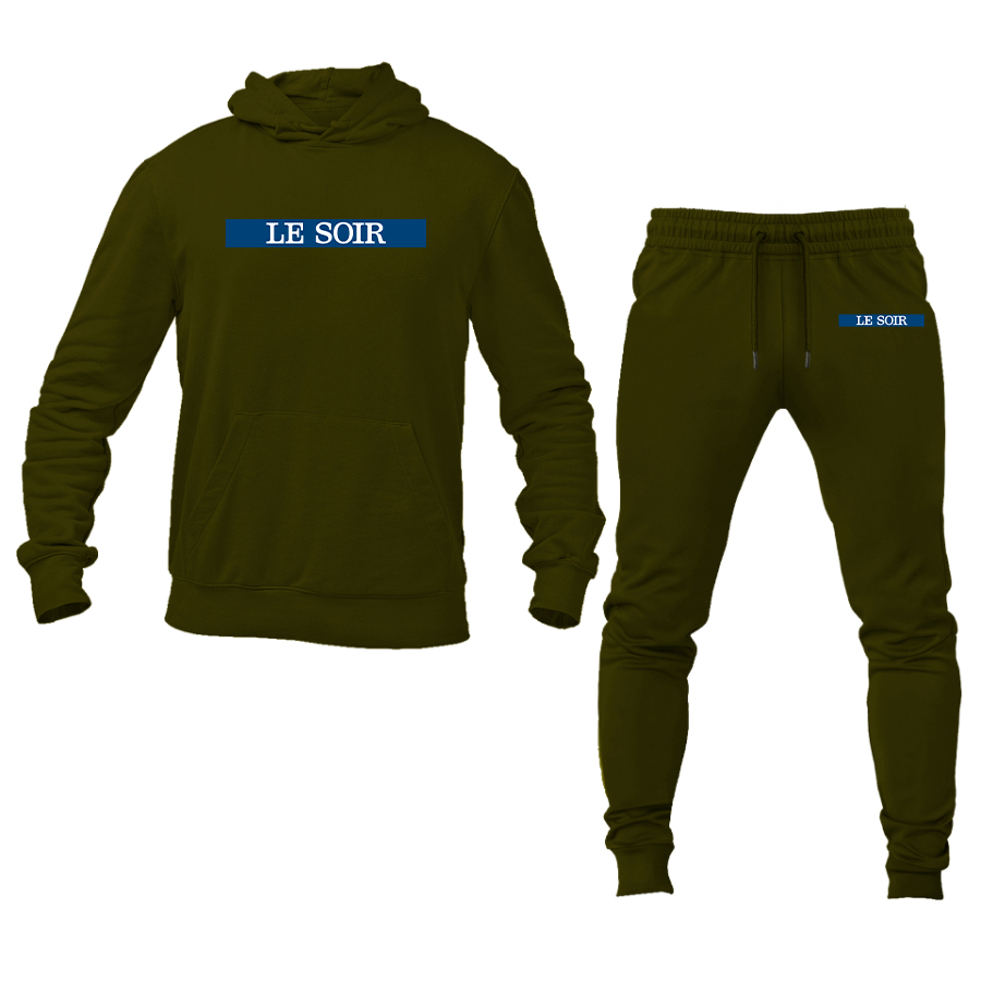 Men's Le soir Logo Hoodie Joggers Set