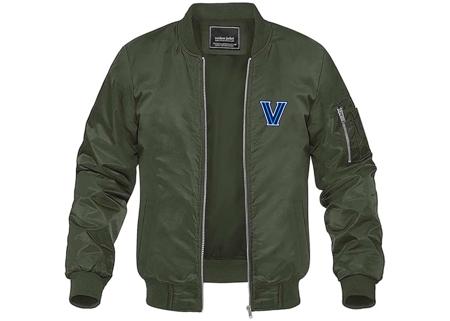 Men's Villanova Wildcats Lightweight Bomber Jacket Windbreaker Softshell Varsity Jacket Coat