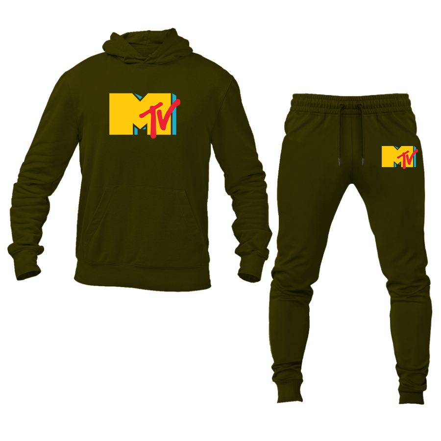 Men's MTV Logo Hoodie Joggers Set