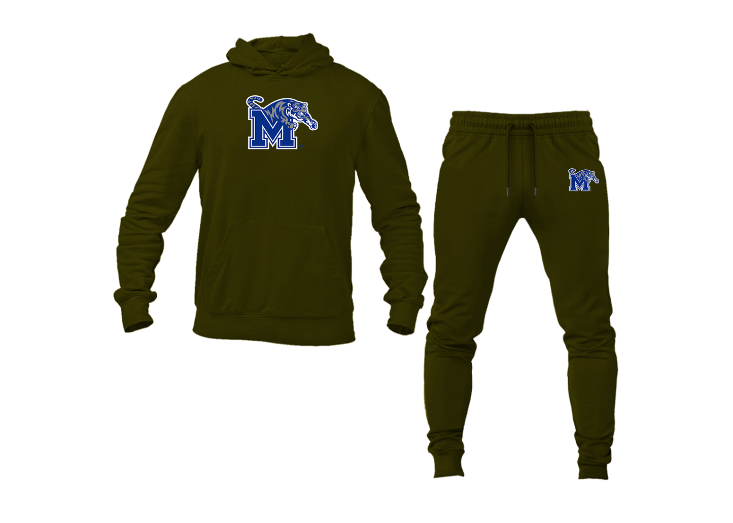 Men's Memphis Tigers Logo Hoodie Joggers Set