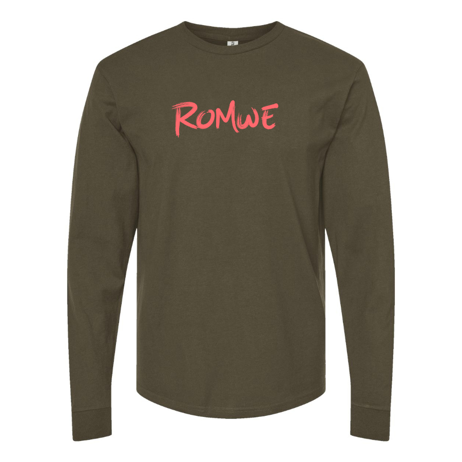Men's Romwe Logo Long Sleeve T-Shirt