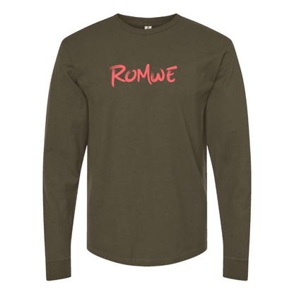 Men's Romwe Logo Long Sleeve T-Shirt