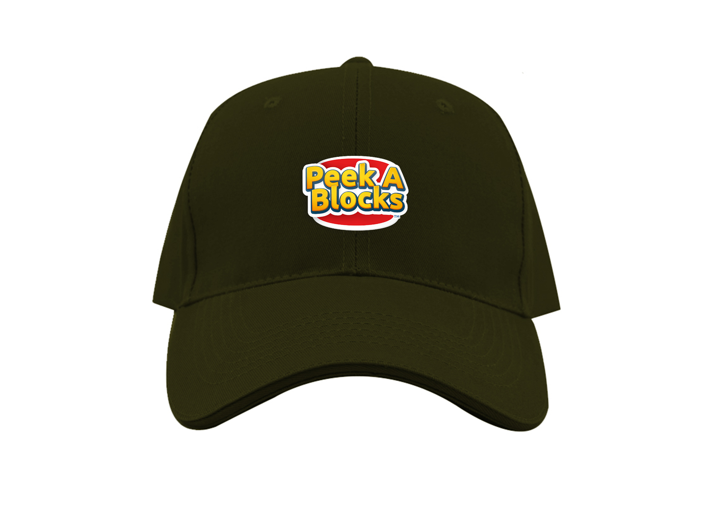 Peek A Blocks Logo Dad Baseball Cap Hat