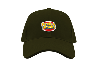 Peek A Blocks Logo Dad Baseball Cap Hat