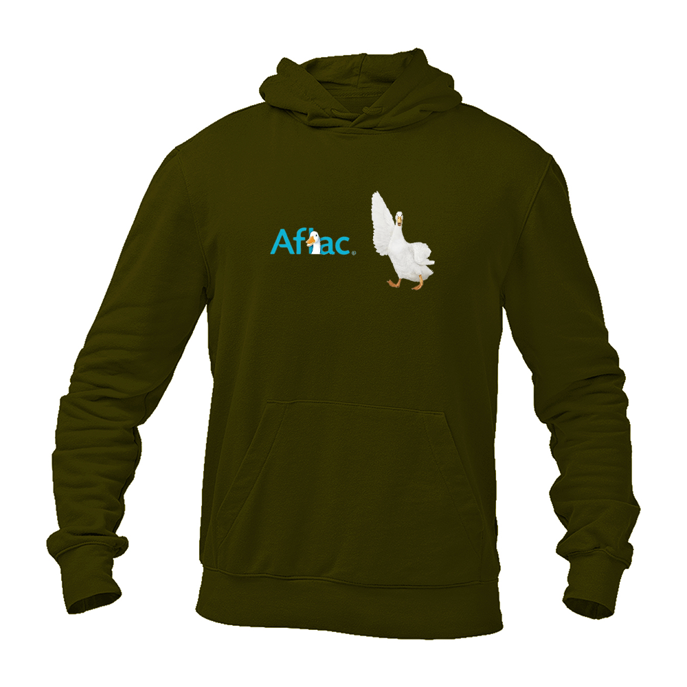 Men's Aflac Logo and Duck Gildan  Heavy Blend Hooded Sweatshirt