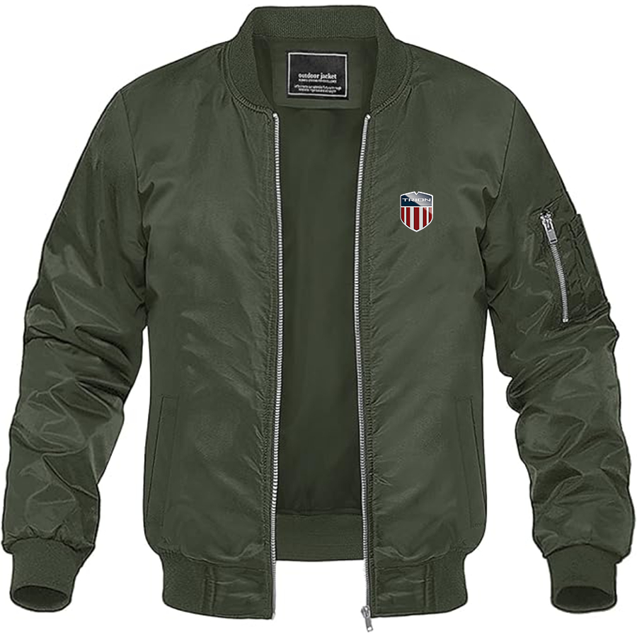 Men's Trion SuperCars Logo Lightweight Bomber Jacket Windbreaker Softshell Varsity Jacket Coat