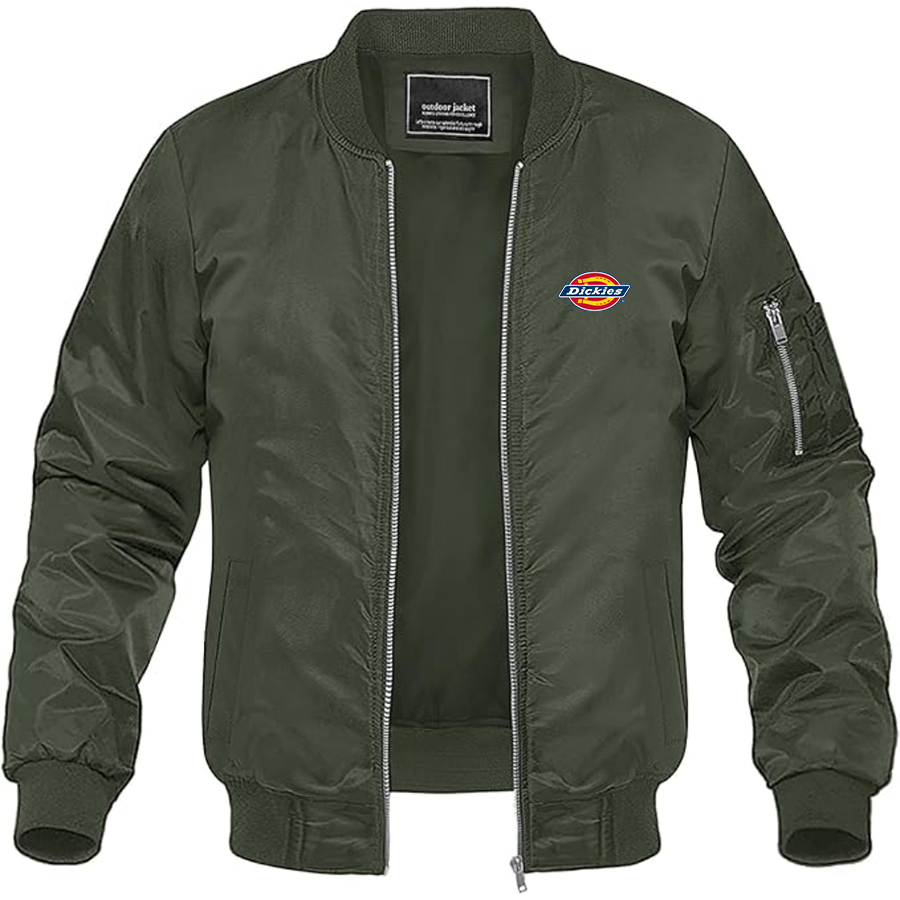 Men's Dickies Logo Lightweight Bomber Jacket Windbreaker Softshell Varsity Jacket Coat