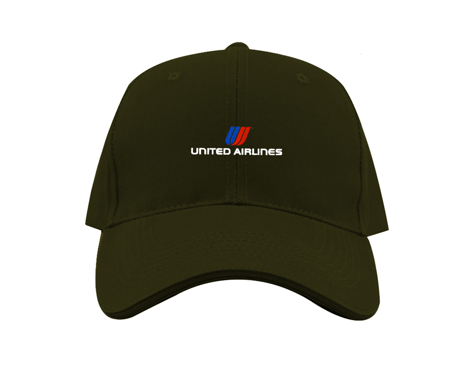 United Airlines Logo Dad Baseball Cap Hat