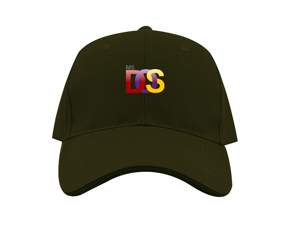 MS DOS Logo Dad Baseball Cap Hat