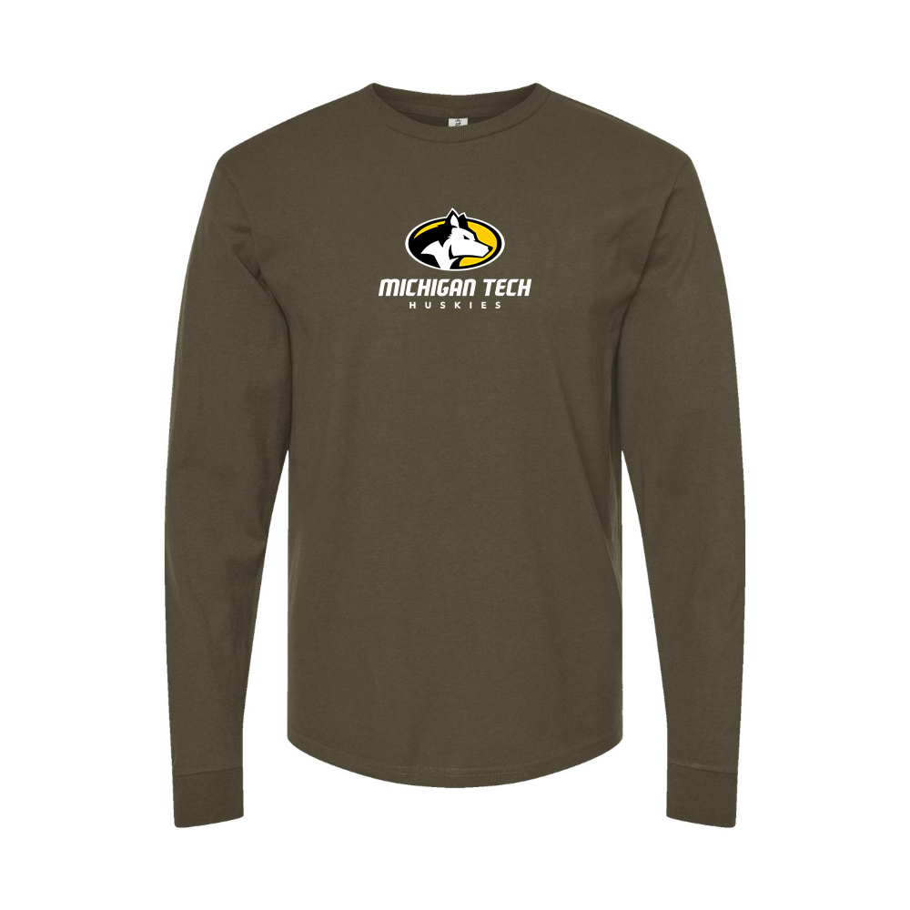 Men's Michigan Tech Huskies Logo Long Sleeve T-Shirt