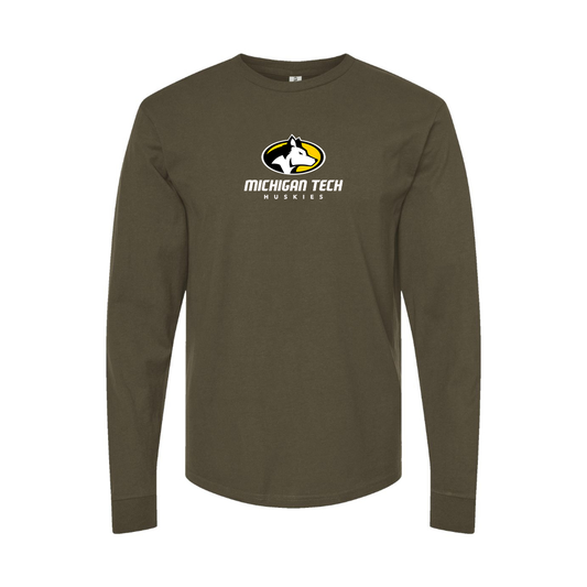 Men's Michigan Tech Huskies Logo Long Sleeve T-Shirt