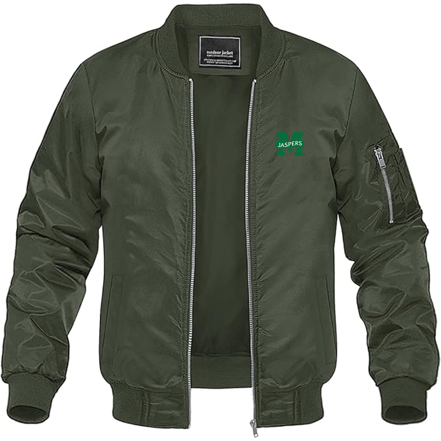 Men's Manhattan Jaspers Logo Lightweight Bomber Jacket Windbreaker Softshell Varsity Jacket Coat