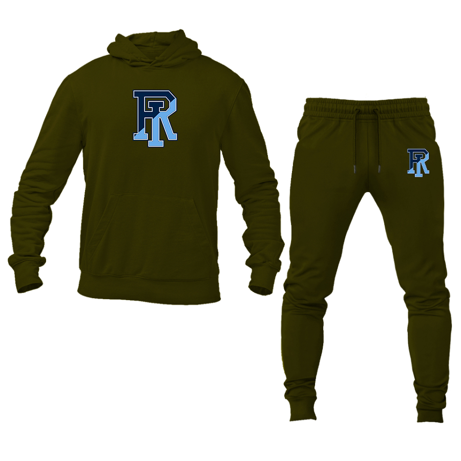Men's Rhode Island Rams Logo Hoodie Joggers Set
