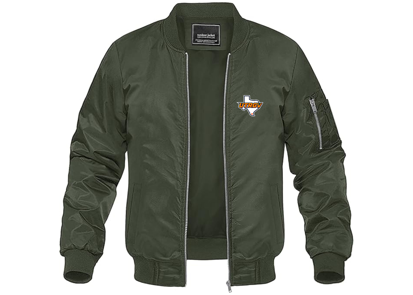 Men's UTRGV Vaqueros Lightweight Bomber Jacket Windbreaker Softshell Varsity Jacket Coat