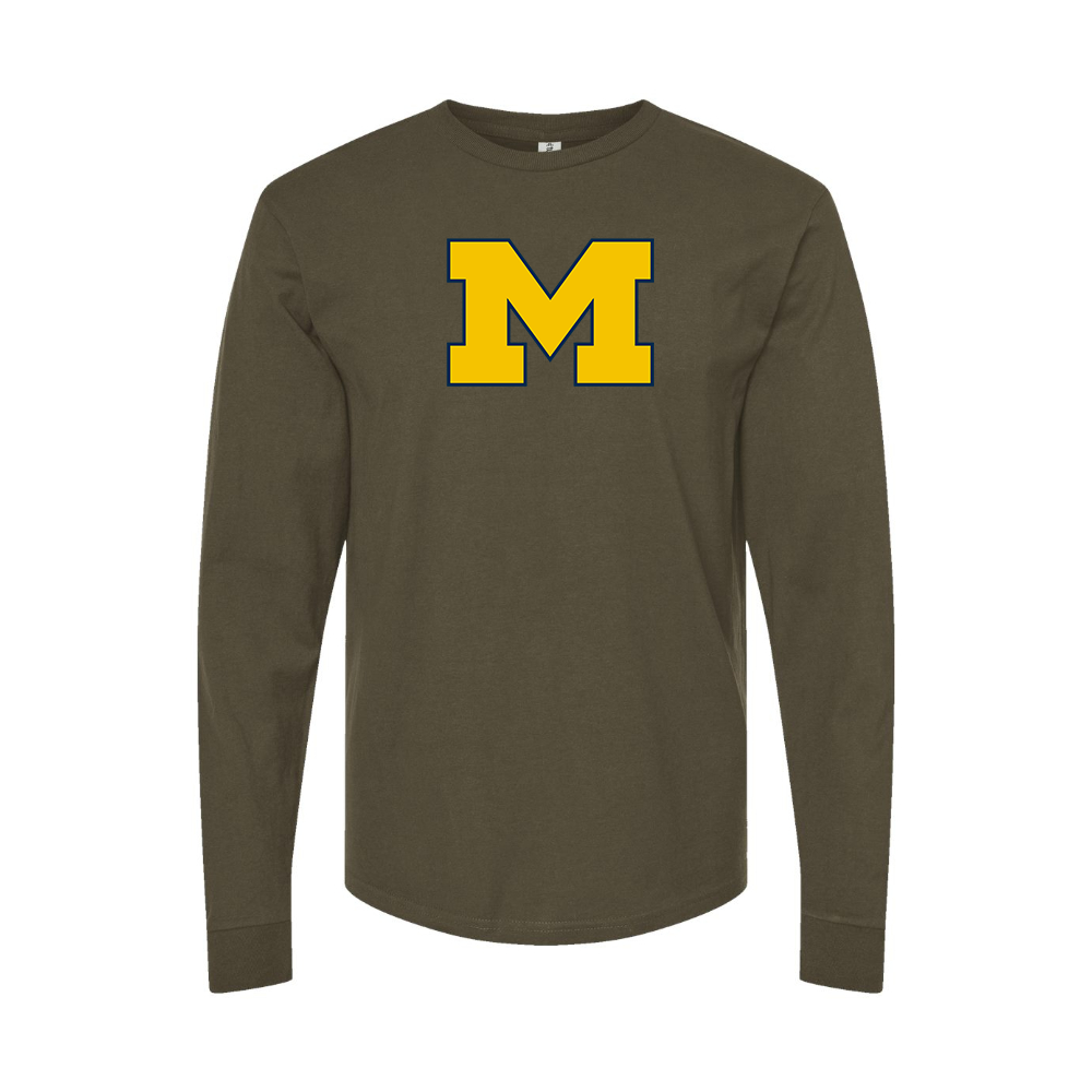 Men's Michigan Wolverines Logo Long Sleeve T-Shirt