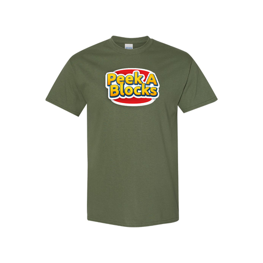 Men’s Peek A Blocks Logo Cotton T-Shirt