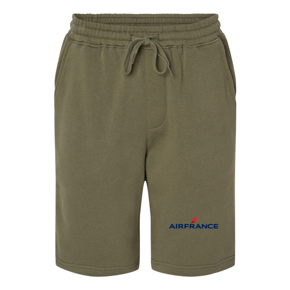 Men's Air France Logo Independent Trading Co Midweight Fleece Shorts