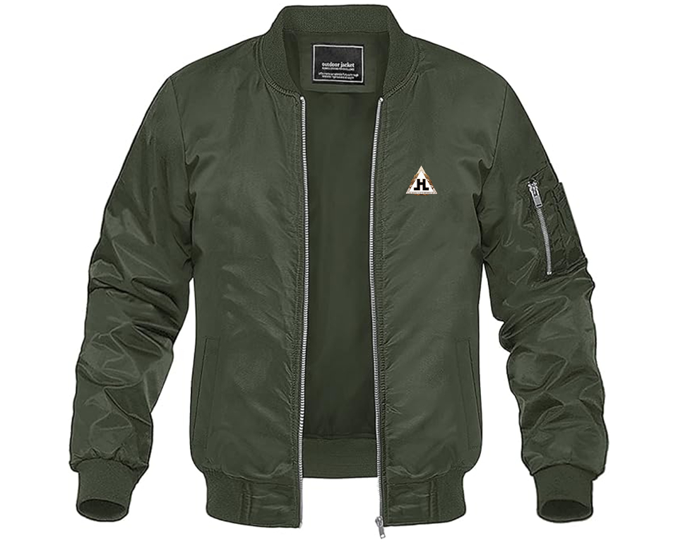 Men's Hansa Logo Lightweight Bomber Jacket Windbreaker Softshell Varsity Jacket Coat