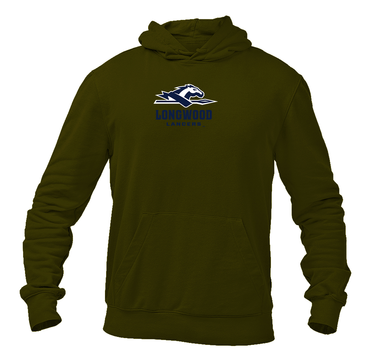 Men's Longwood Lancers Logo  Pullover Hoodie