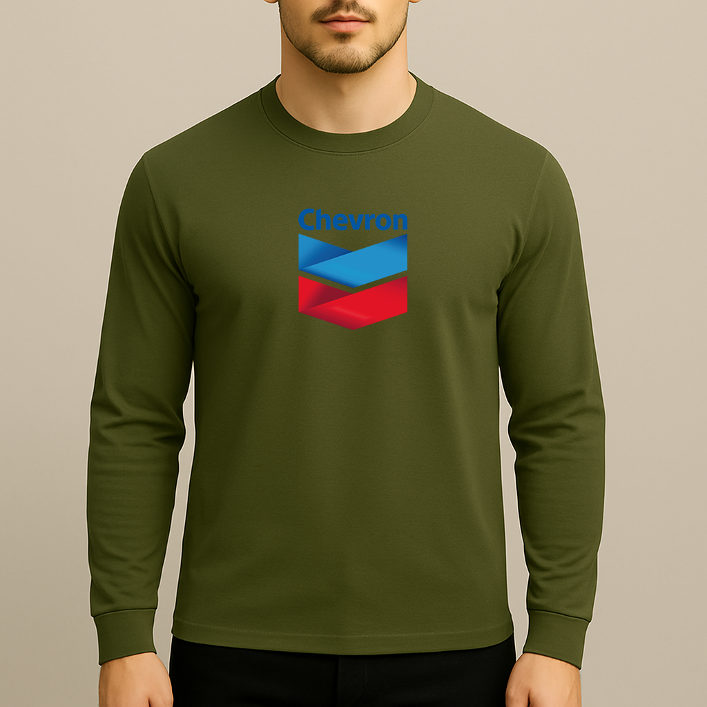 Men's Chevron Gas Station  Long Sleeve T-Shirt