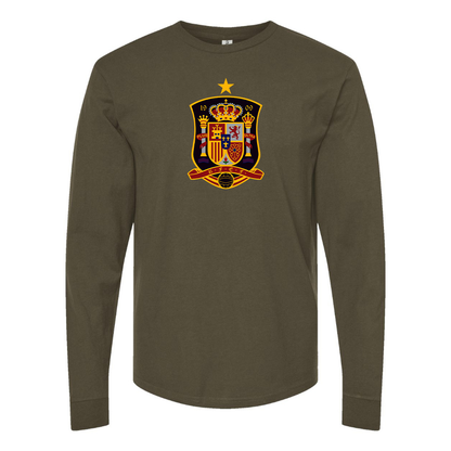 Men's Spain National Soccer Team Long Sleeve T-Shirt