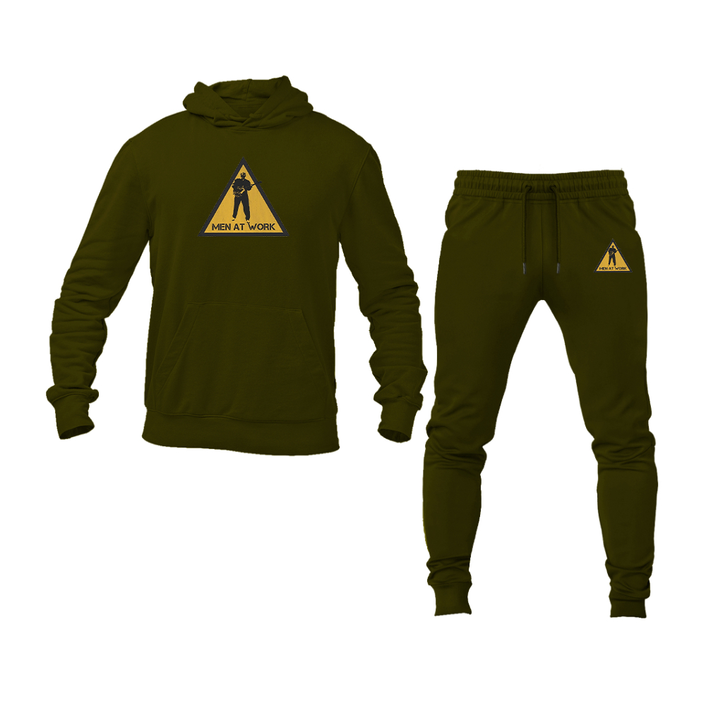 Men's Men at Work Logo Hoodie Joggers Set