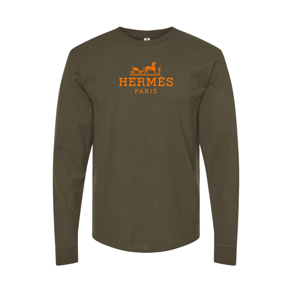 Men' Hermès Logo Long Sleeve T-Shirt