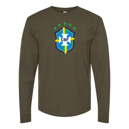 Men's Brazil National Soccer Team Long Sleeve T-Shirt
