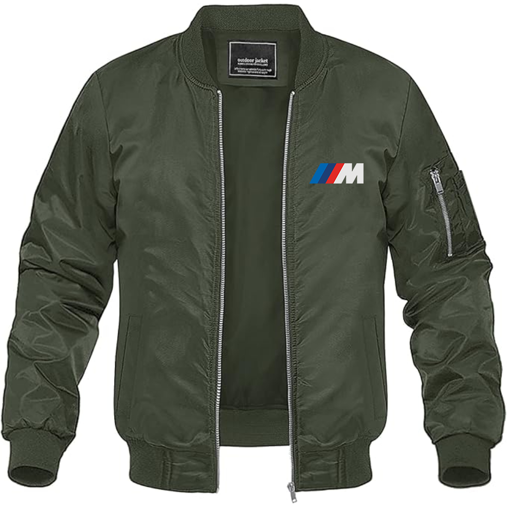 BMW M Logo Lightweight Bomber Jacket Windbreaker Softshell Varsity Jacket Coat