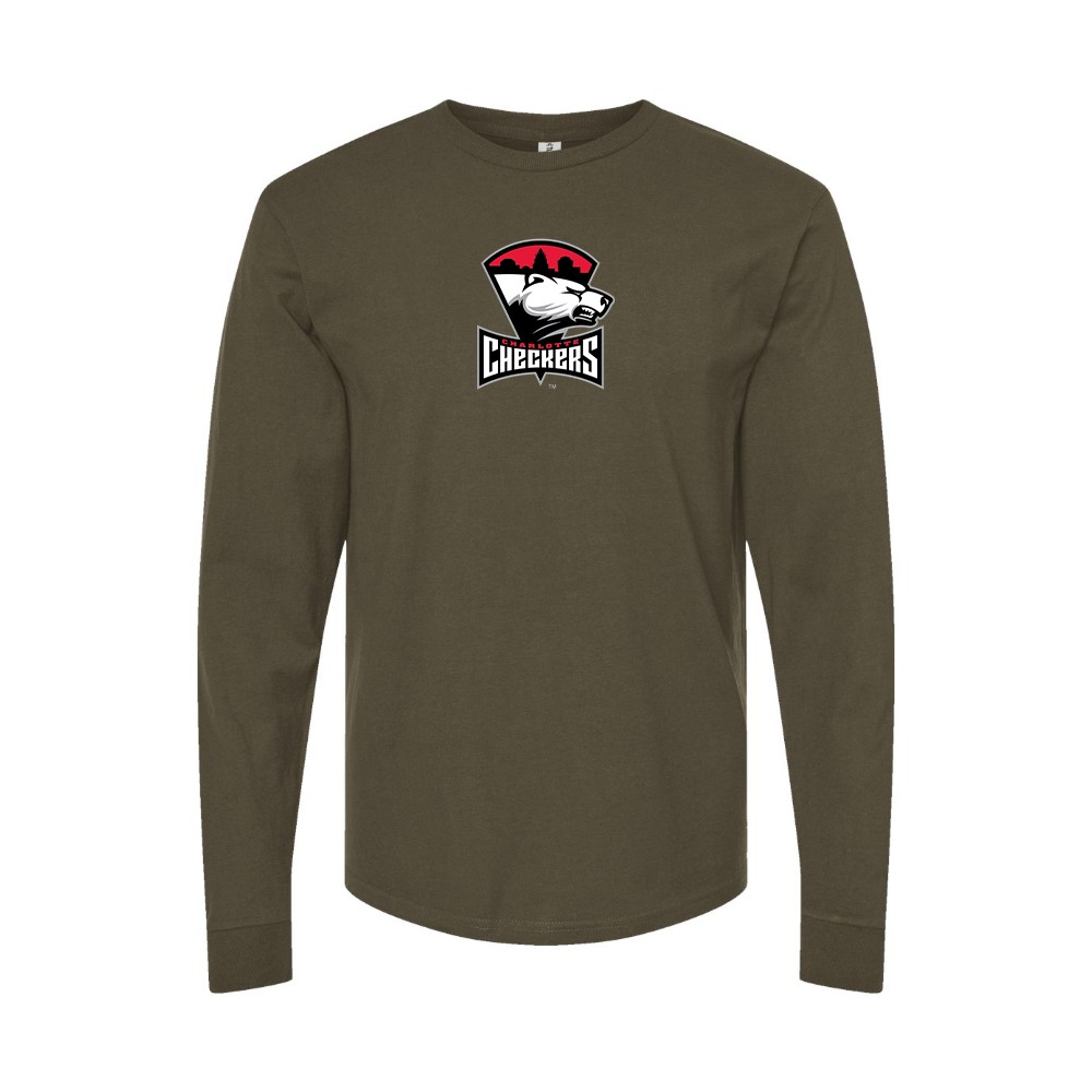 Men's Charlotte Checkers Logo Long Sleeve T-Shirt