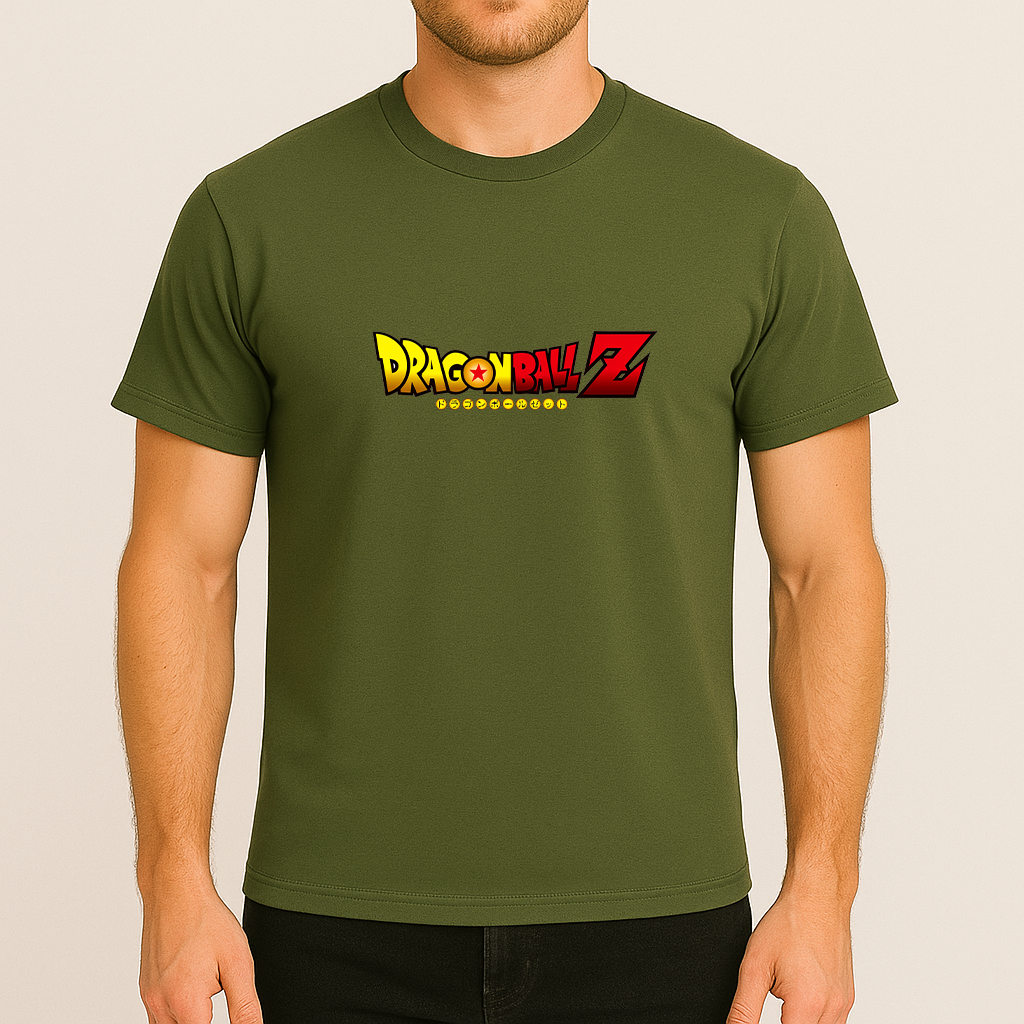 Men's Dragon Ball Z Cartoon Title Cotton T-Shirt