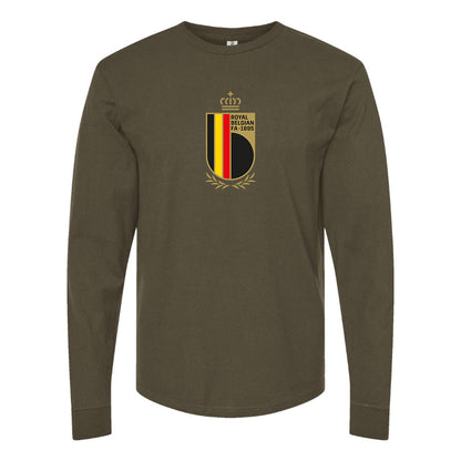 Men's Belgium National Soccer Team Long Sleeve T-Shirt