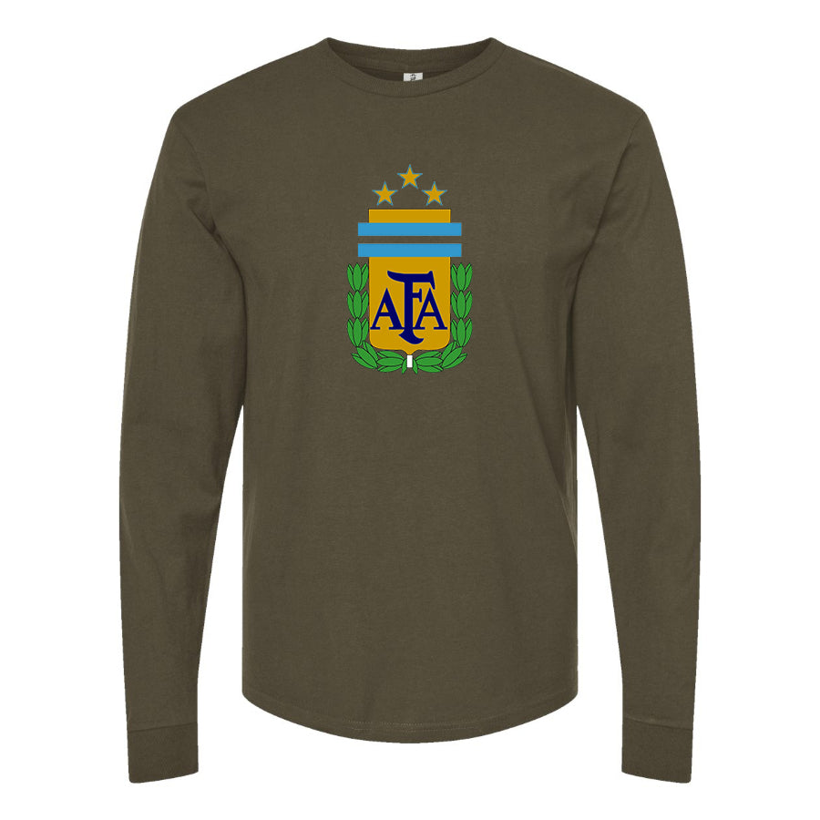 Men's Argentina National Soccer Team Long Sleeve T-Shirt