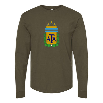 Men's Argentina National Soccer Team Long Sleeve T-Shirt