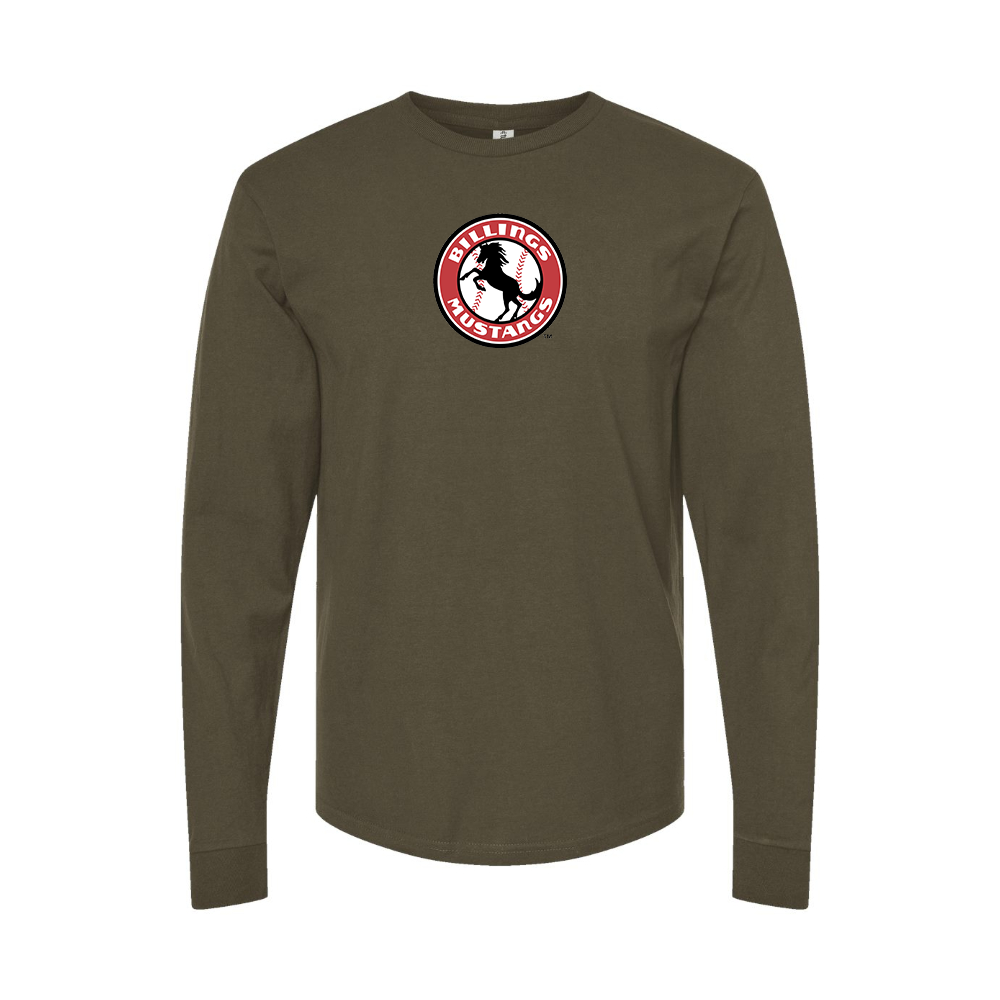 Men's Billings Mustangs Logo Long Sleeve T-Shirt