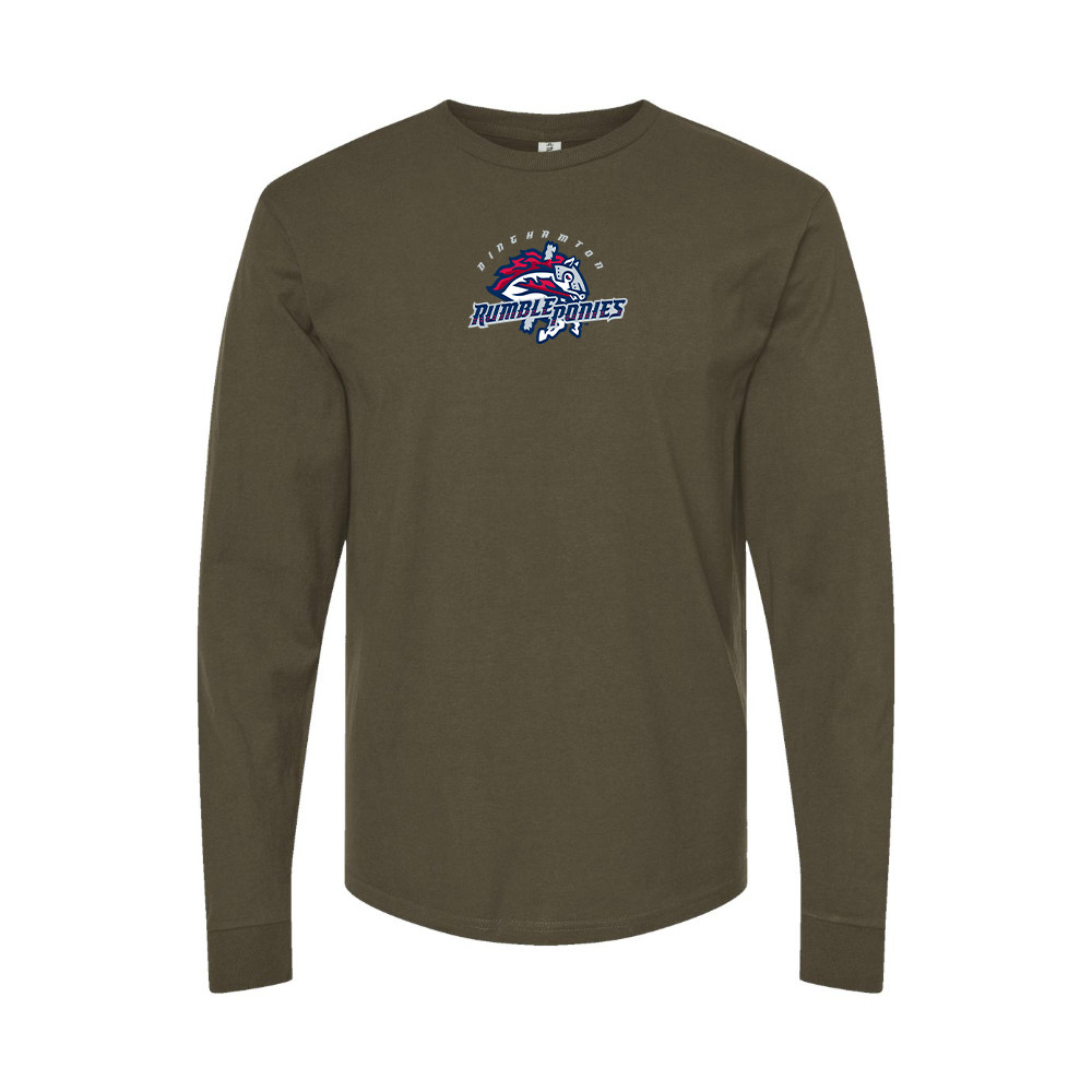Men's Binghamton Rumble Ponies Logo Long Sleeve T-Shirt