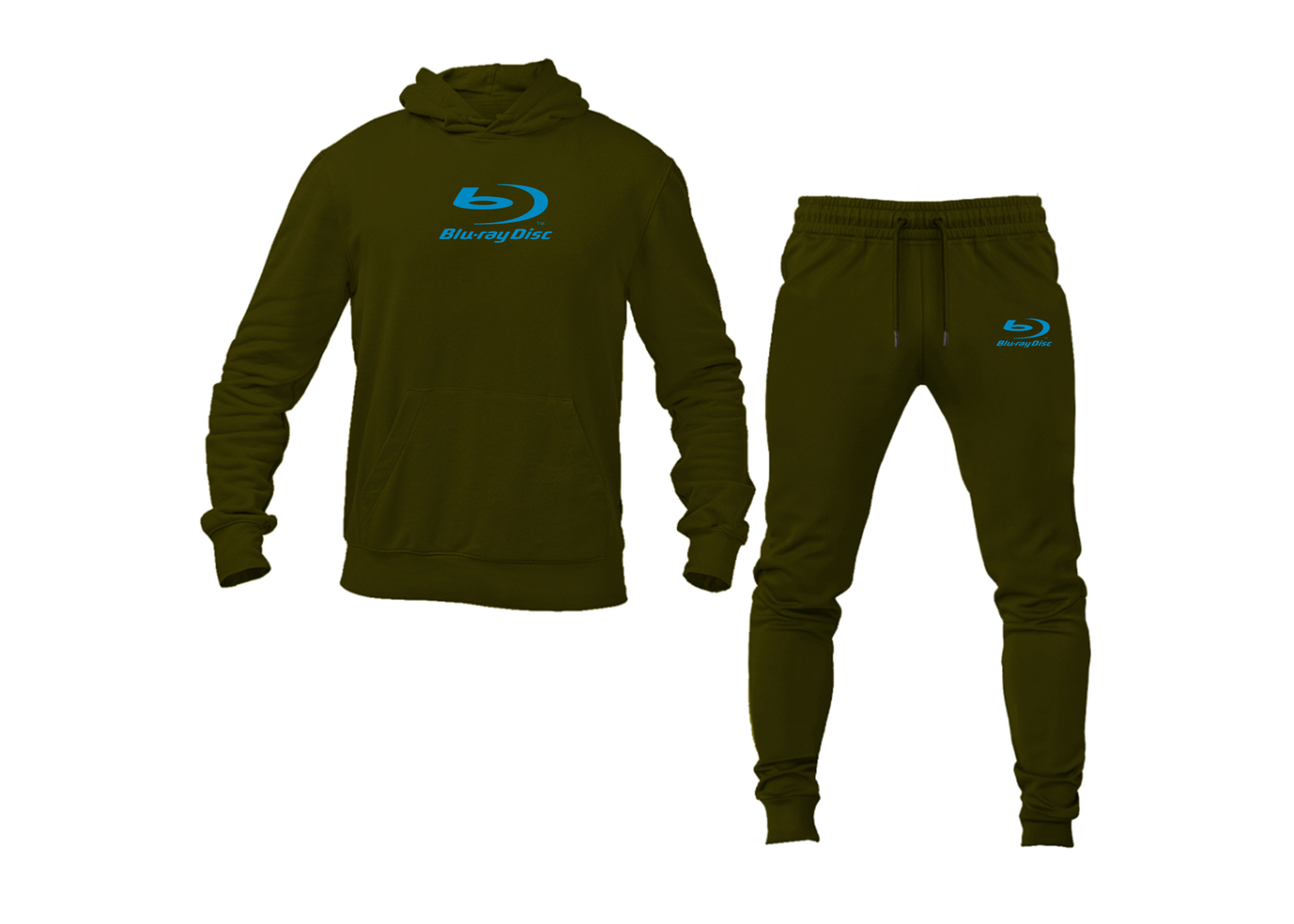 Men's Blu-Ray Logo Hoodie Joggers Set