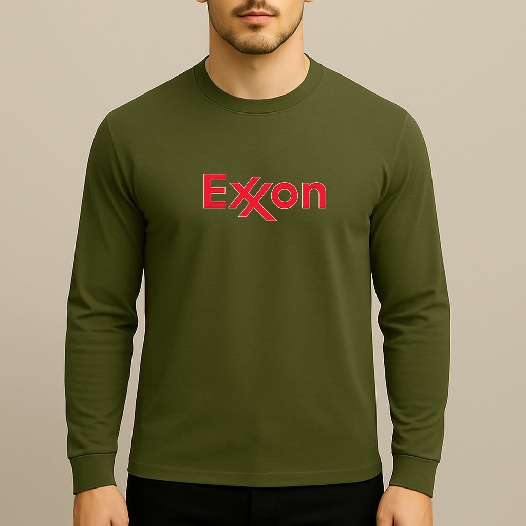 Men's Exxon Mobil Gas Station  Long Sleeve T-Shirt