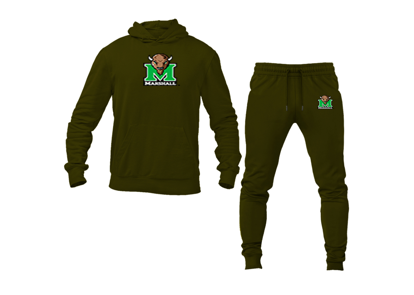 Men's Marshall Thundering Herd Logo Hoodie Joggers Set