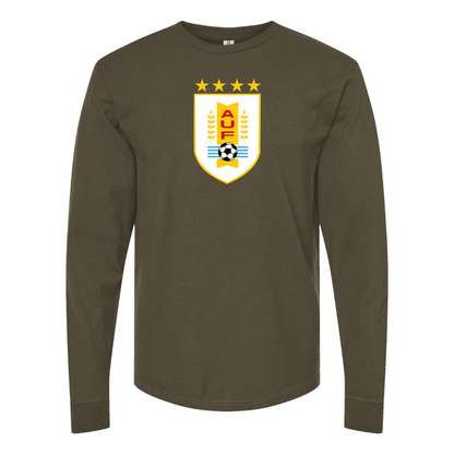 Men's Uruguay National Soccer Team Long Sleeve T-Shirt