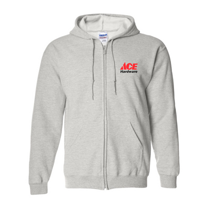 Men's ACE Hardware Logo Gildan  Heavy Blend Full Zip Hooded Sweatshirt